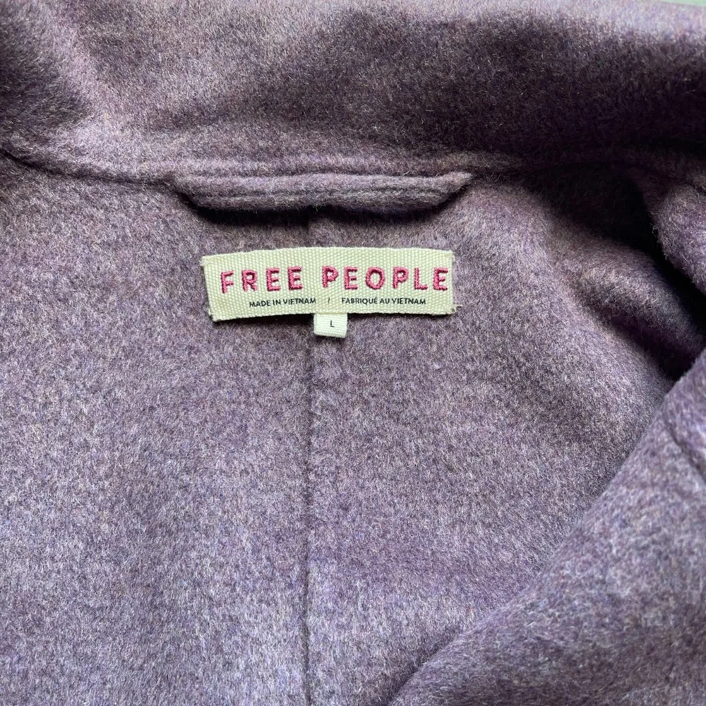 FREE PEOPLE Adore You Wool Coat sz Large - Picture 3 of 4
